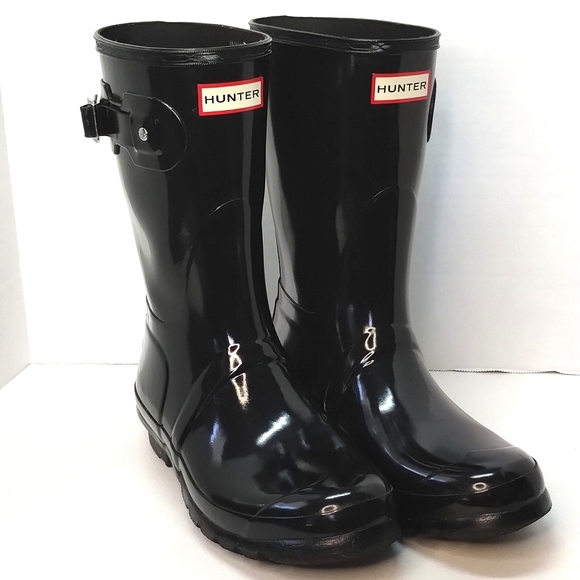 Hunter Rain Boots Original Short Gloss sz 9 - Picture 1 of 11